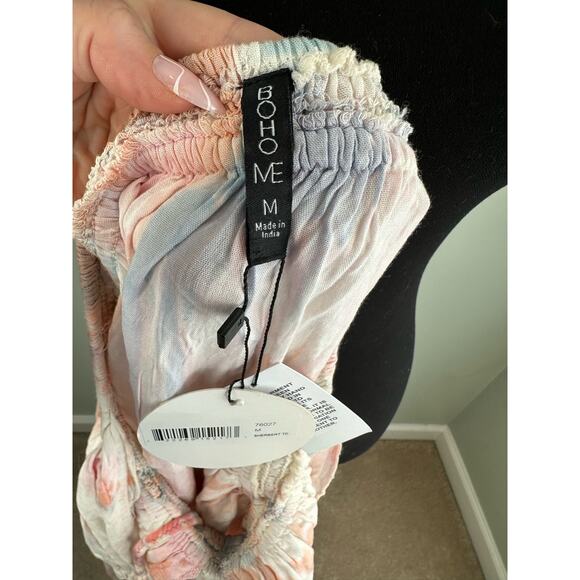 NWT BOHO ME Deep V-Neck Tank Dress in sherbert- Medium - Picture 7 of 8